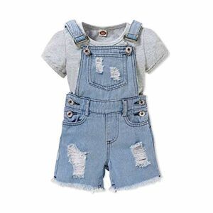 NZRVAWS Toddler Kids Girl Outfits Denim Jumpsuit Bodysuit Girls Overall Jeans Romper Baby Clothes