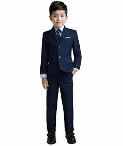 1-YuanLu Boys Colorful Formal Suits 5 Piece Slim Fit Dresswear Suit Set