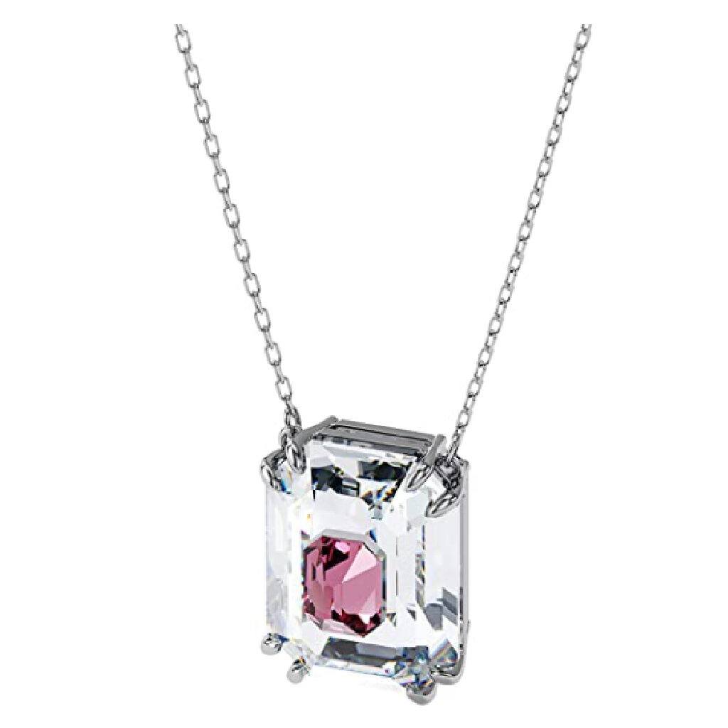 Women's Chroma Jewelry Collection, Rhodium Finish, Pink Crystal